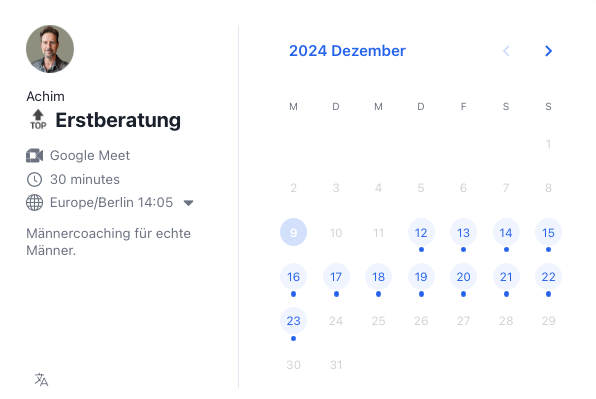 Terminkalender für die Erstberatung